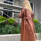 Claudia Leather Trench Coat