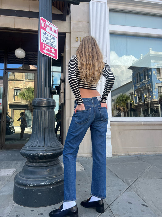 Fran Low Slung Straight Jean by Agolde