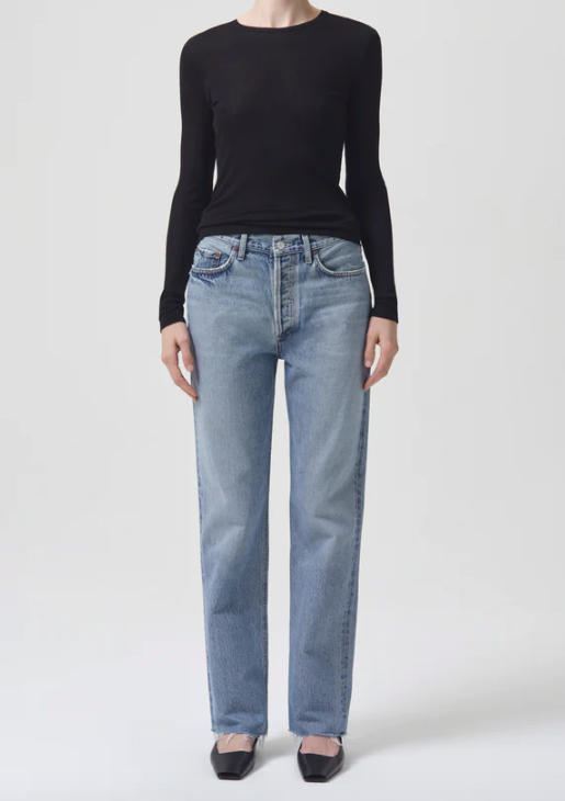 Agolde Lana Mid Rise Straight Jean in Sway