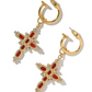 Aalia Ruby Cross Earrings
