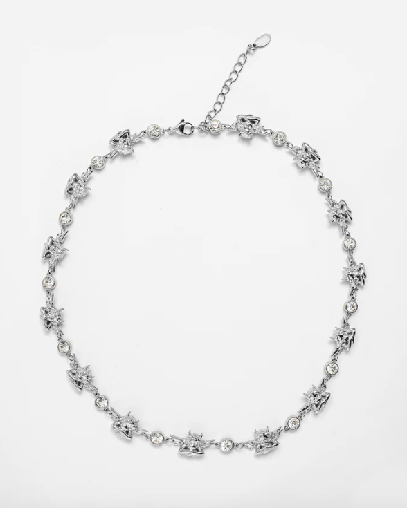 Boys Lie Crystal Clear Necklace